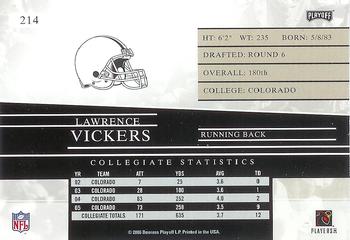 2006 Playoff Prestige #214 Lawrence Vickers Back