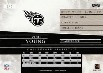 2006 Playoff Prestige #246 Vince Young Back