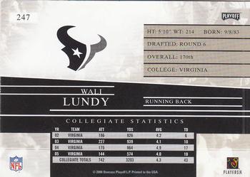 2006 Playoff Prestige #247 Wali Lundy Back
