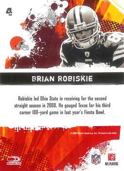 2009 Score - Hot Rookies Glossy #4 Brian Robiskie Back