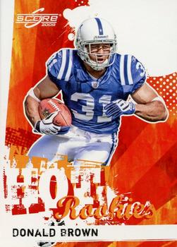 2009 Score - Hot Rookies Glossy #9 Donald Brown Front