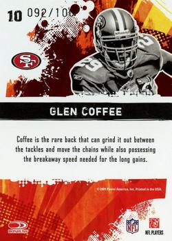 2009 Score - Hot Rookies Red Zone #10 Glen Coffee Back