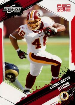 2009 Score - Red Zone #298 Ladell Betts Front