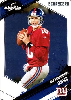 2009 Score - Scorecard #196 Eli Manning  Front