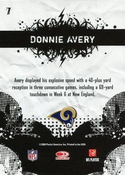 2009 Score - Young Stars #7 Donnie Avery Back