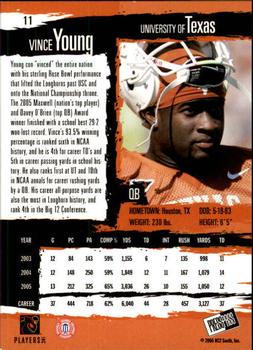 2006 Press Pass #11 Vince Young Back