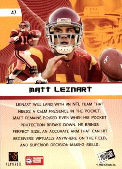 2006 Press Pass #47 Matt Leinart Back
