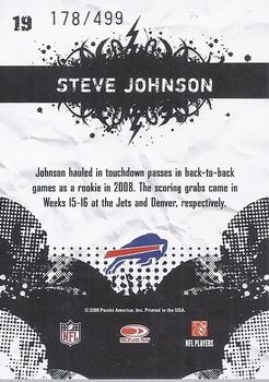 2009 Score - Young Stars Scorecard #19 Steve Johnson Back