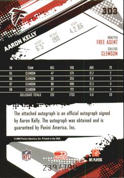 2009 Score Inscriptions - Autographs #303 Aaron Kelly Back