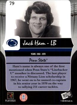 2006 Press Pass Legends #79 Jack Ham Back