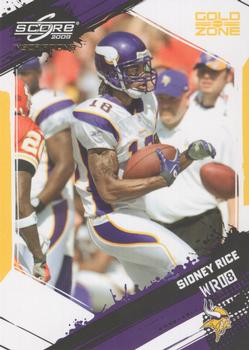 2009 Score Inscriptions - Gold Zone #168 Sidney Rice Front