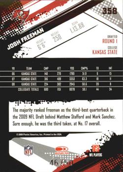 2009 Score Inscriptions - Gold Zone #358 Josh Freeman Back