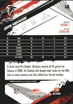2009 Score Inscriptions - Scorecard #14 John Abraham Back