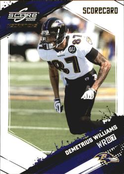 2009 Score Inscriptions - Scorecard #19 Demetrius Williams Front