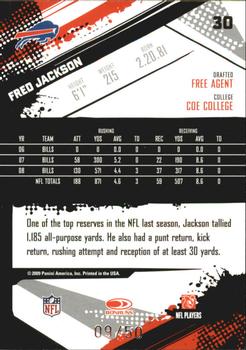 2009 Score Inscriptions - Scorecard #30 Fred Jackson Back
