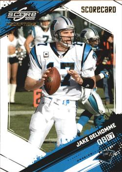 2009 Score Inscriptions - Scorecard #42 Jake Delhomme Front