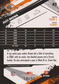 2009 Score Inscriptions - Scorecard #47 Alex Brown Back