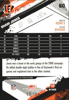 2009 Score Inscriptions - Scorecard #60 Dhani Jones Back