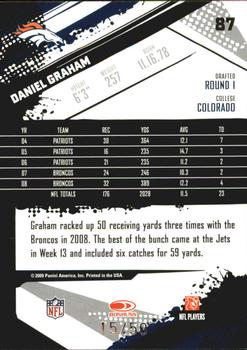 2009 Score Inscriptions - Scorecard #87 Daniel Graham Back