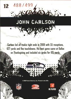 2009 Score Inscriptions - Young Stars #12 John Carlson Back