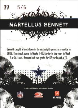 2009 Score Inscriptions - Young Stars End Zone #17 Martellus Bennett Back