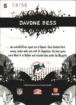 2009 Score Inscriptions - Young Stars Gold Zone #6 Davone Bess Back
