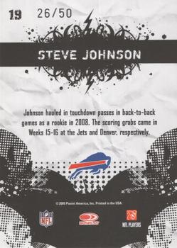 2009 Score Inscriptions - Young Stars Gold Zone #19 Steve Johnson Back