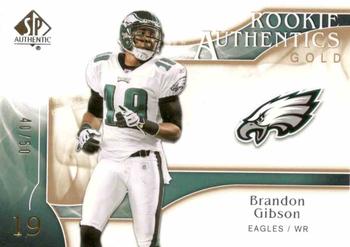 2009 SP Authentic - Rookie Authentics Gold #280 Brandon Gibson Front
