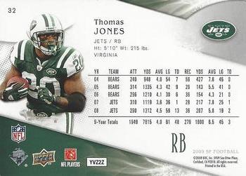 2009 SP #32 Thomas Jones Back