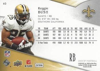 2009 SP #40 Reggie Bush Back