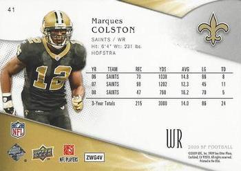 2009 SP #41 Marques Colston Back