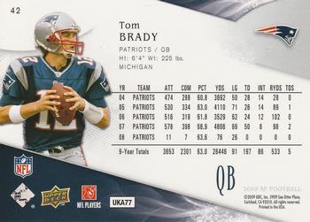 2009 SP #42 Tom Brady Back