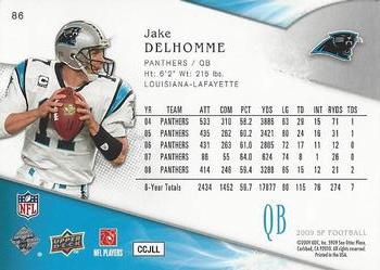 2009 SP #86 Jake Delhomme Back