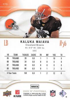 2009 SP #173 Kaluka Maiava Back
