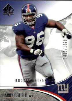 2006 SP Authentic #129 Barry Cofield Front