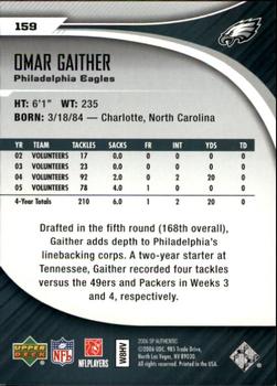2006 SP Authentic #159 Omar Gaither Back