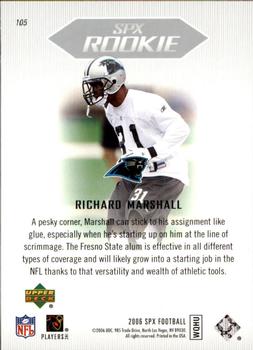 2006 SPx #105 Richard Marshall Back