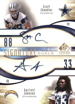 2009 SP Signature - Signature Duals #D-JC Scott Chandler / Gartrell Johnson Front