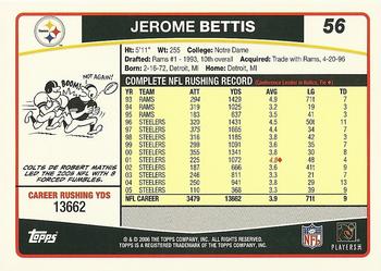 2006 Topps #56 Jerome Bettis Back