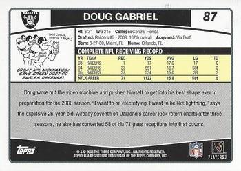 2006 Topps #87 Doug Gabriel Back