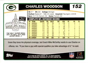 2006 Topps #152 Charles Woodson Back