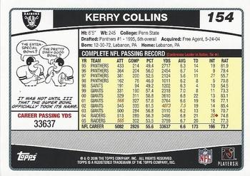 2006 Topps #154 Kerry Collins Back