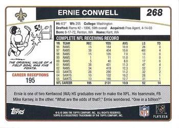 2006 Topps #268 Ernie Conwell Back