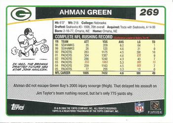 2006 Topps #269 Ahman Green Back
