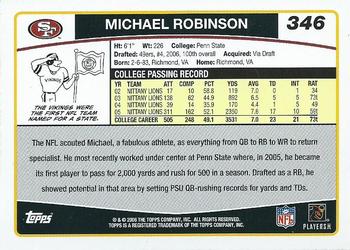 2006 Topps #346 Michael Robinson Back