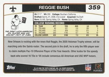 2006 Topps #359 Reggie Bush Back