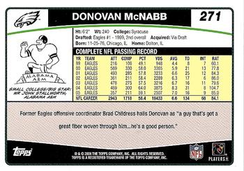 2006 Topps #271 Donovan McNabb Back