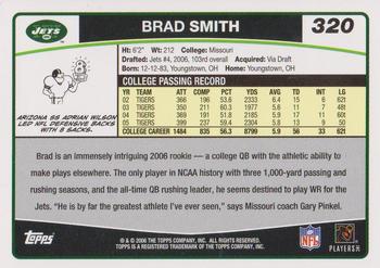 2006 Topps #320 Brad Smith Back