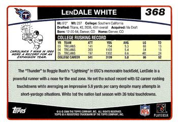 2006 Topps #368 LenDale White Back