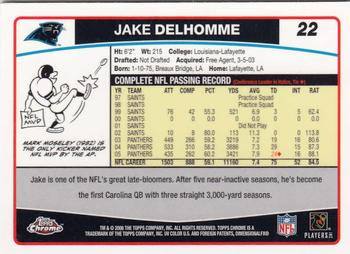 2006 Topps Chrome #22 Jake Delhomme Back